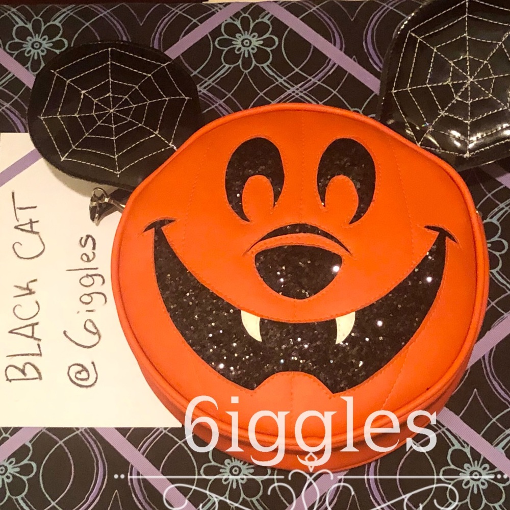 Orange vampire fangs Mickey Mouse bag purse by Nixty